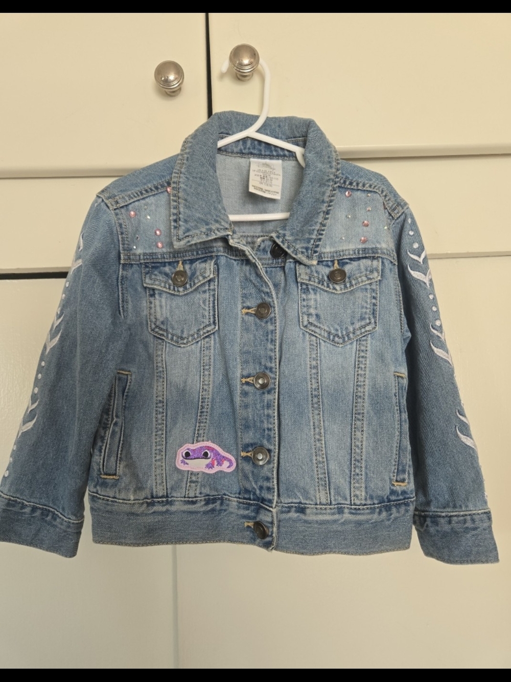Girls' Frozen II Light Blue Denim Jacket